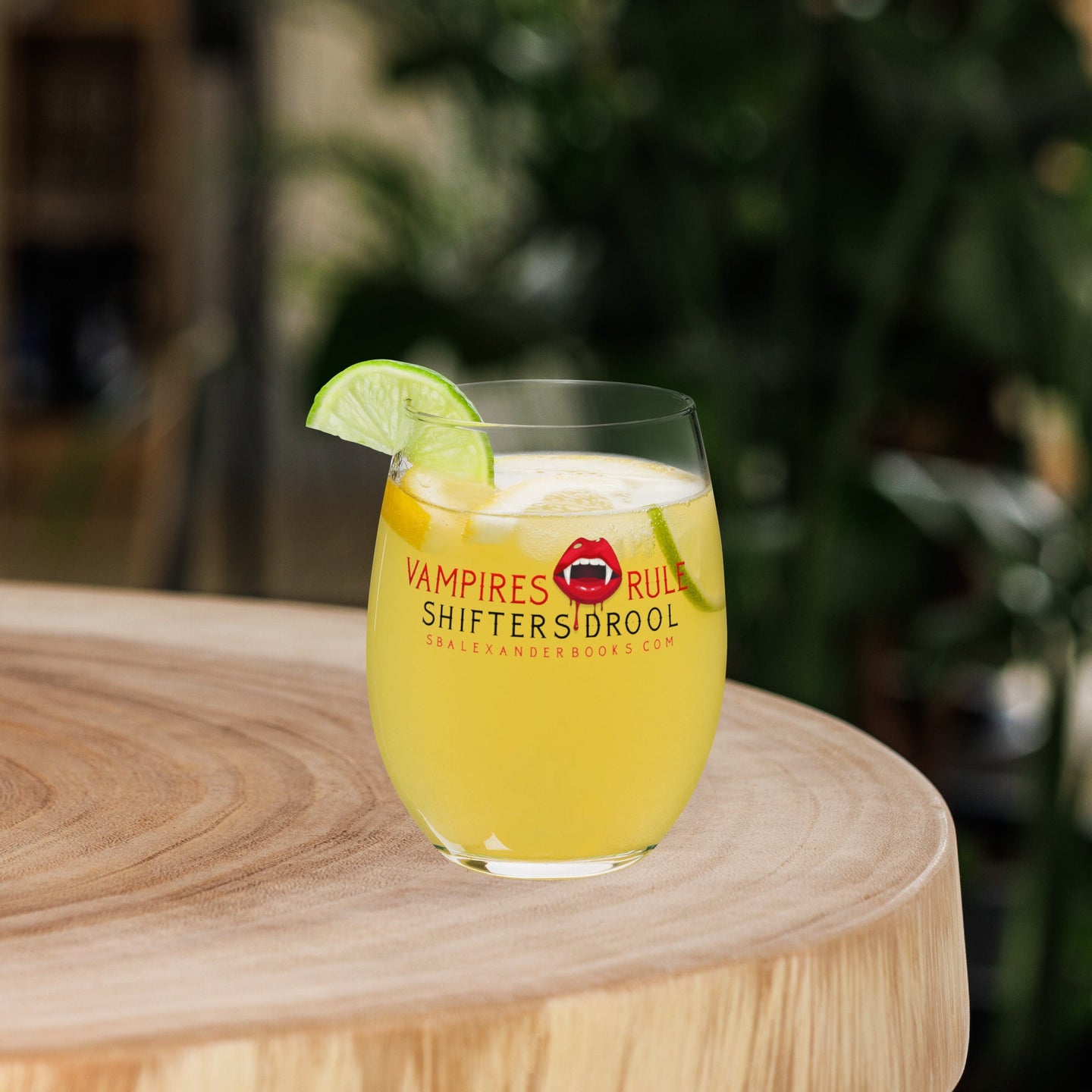 Vampires Rule Stemless Wine Glass - S.B. Alexander Books